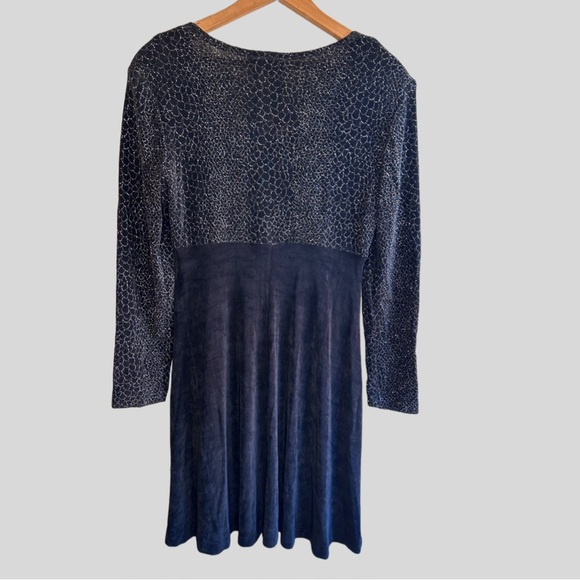 Vintage Fun Sparkly Pattern 90s S.L. Petites Mini Dress - Picture 4 of 8